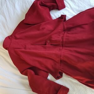 Stylish Red Overcoat